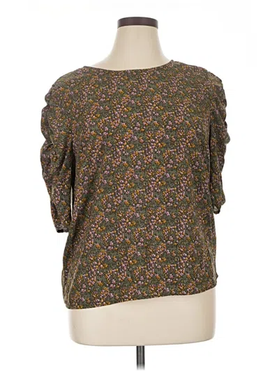 Pre-owned B.young Short Sleeve Blouse In Green
