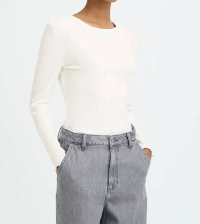 B.young Sinne Long Sleeve Ribbed Tee In Pink
