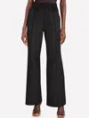 B.young Tomira Faux Suede Wideleg Pant In Black In Black