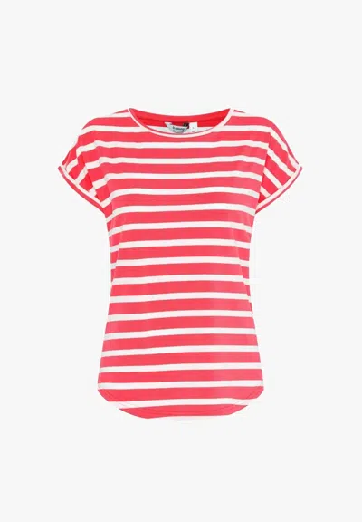 B.young Women's Crew Neck T-shirt In Poinsettia In Pink