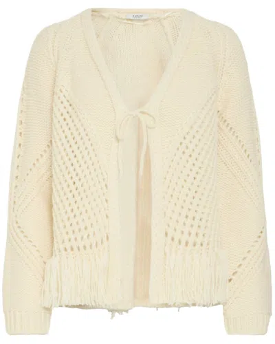 B.young Women's Melin Tassel Tie Cardigan In Birch In Yellow