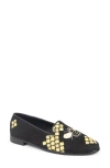 Bypaige Honeycomb Bee Needlepoint Loafer In Black