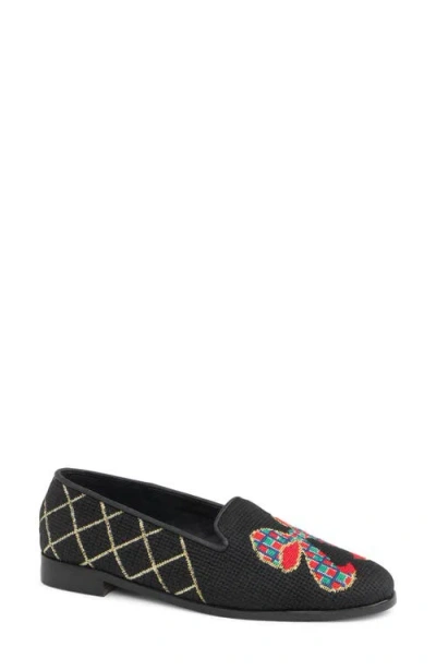 Bypaige Needlepoint Loafer In Black Multi