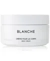 Byredo Blanche Body Cream, 6.8 Oz. In Transparent