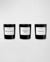 BYREDO LA MINI CANDLE SELECTION BOIS, 3 X 70G