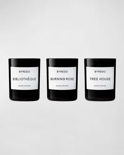 Byredo La Mini Selection Bois Candle Set, 3 X 2.4 Oz. In Black