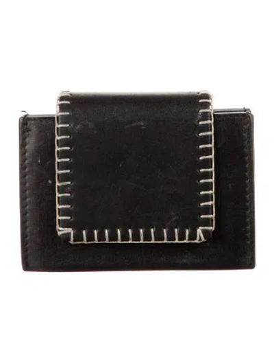 Pre-owned Byredo Leather Printed Card Holder In Black