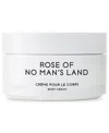 Byredo Rose Of No Man's Land Body Cream, 6.8 Oz. In Transparent