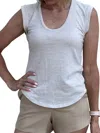 Byron Bay Basically Tank Top In Stone In White