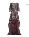 Byron Lars Chantilly Mullet Cocktail Dress In Pink In Red