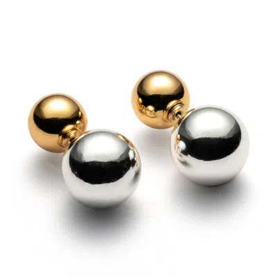 Bysarachristie Women's Gold / Silver The Duchess Opposites Attract Earrings In Metallic