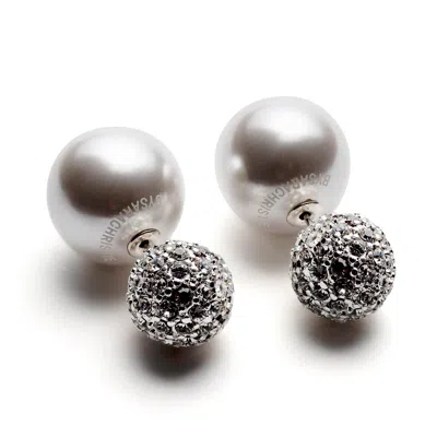 Bysarachristie Women's Neutrals / Silver The Duchess - Opposites Attract - Pearl + Crystal