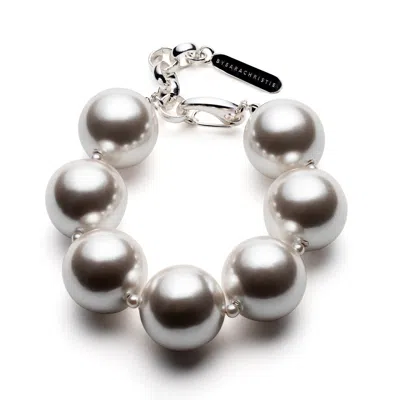 Bysarachristie Women's Neutrals The Duchess - Bracelet - Grande - Pearl