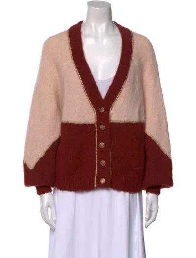 Pre-owned Bytimo Alpaca Colorblock Pattern Sweater In Orange