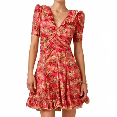 Bytimo Cotton Party Mini Dress In Crush In Red