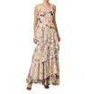 Bytimo Cotton Slub Flounce Dress In Botanic In Multi