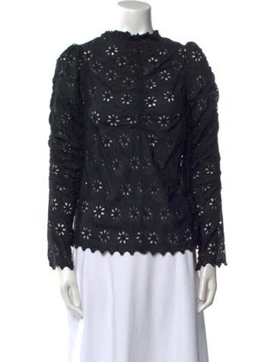 Pre-owned Bytimo Cowl Neck Long Sleeve Blouse In Black