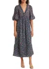 Bytimo Delicate Midi Dress In Field In Multi