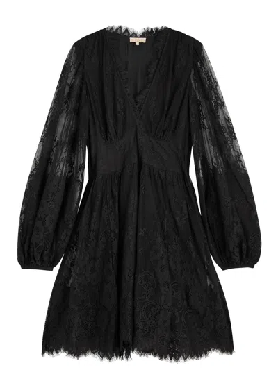 Bytimo Floral Lace Mini Dress In Black