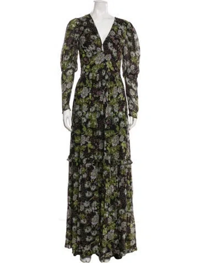 Pre-owned Bytimo Floral Print Long Dress In Multi