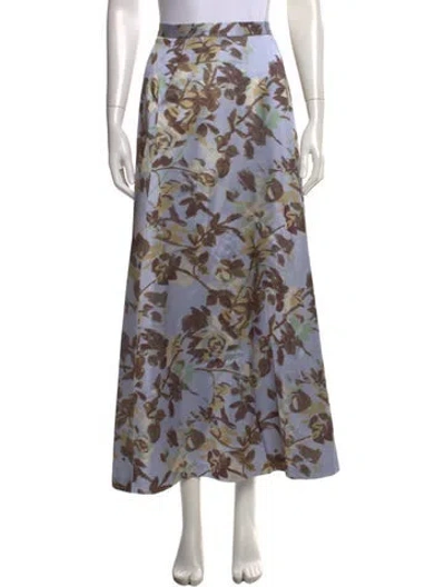 Pre-owned Bytimo Floral Print Long Skirt In Multicolor