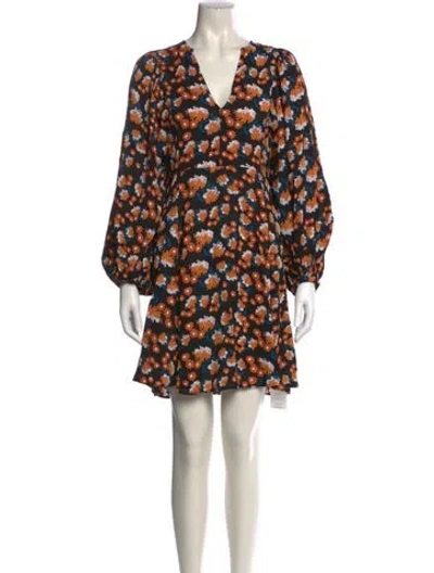 Pre-owned Bytimo Floral Print Midi Length Dress W/ Tags In Multi