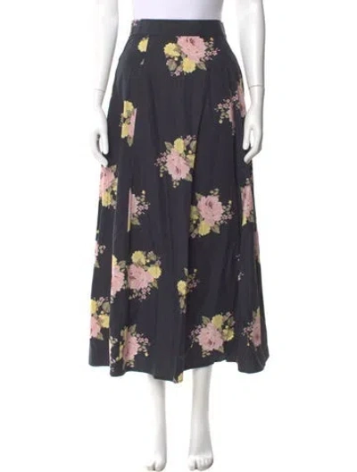 Pre-owned Bytimo Floral Print Midi Length Skirt In Multi