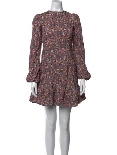 Pre-owned Bytimo Floral Print Mini Dress In Black