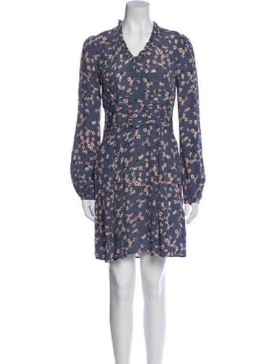 Pre-owned Bytimo Floral Print Mini Dress In Blue