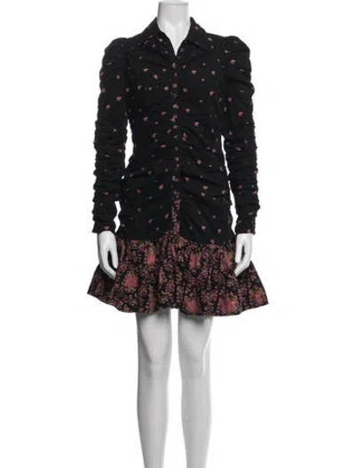 Pre-owned Bytimo Floral Print Mini Dress In Blue