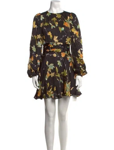 Pre-owned Bytimo Floral Print Mini Dress In Multicolor