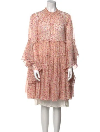 Pre-owned Bytimo Floral Print Mini Dress In Orange