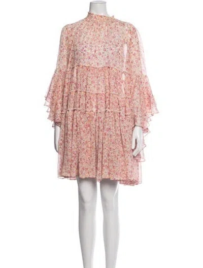 Pre-owned Bytimo Floral Print Mini Dress In Orange