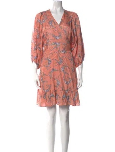 Pre-owned Bytimo Floral Print Mini Dress In Pink