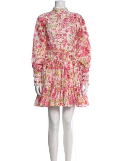 Pre-owned Bytimo Floral Print Mini Dress In Pink