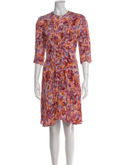 Pre-owned Bytimo Floral Print Mini Dress In Pink