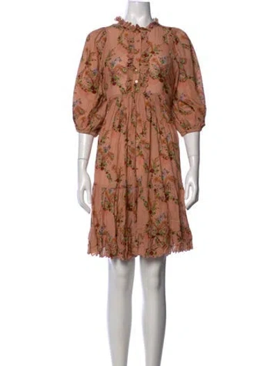 Pre-owned Bytimo Floral Print Mini Dress In Pink
