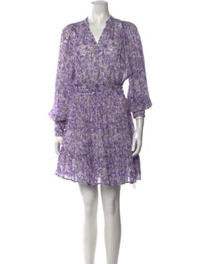 Pre-owned Bytimo Floral Print Mini Dress In Purple