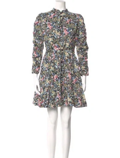 Pre-owned Bytimo Floral Print Mini Dress W/ Tags In Black