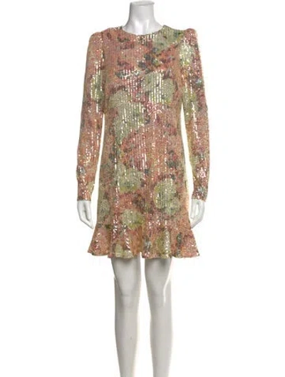 Pre-owned Bytimo Floral Print Mini Dress W/ Tags In Multicolor