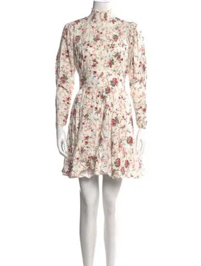 Pre-owned Bytimo Floral Print Mini Dress In White