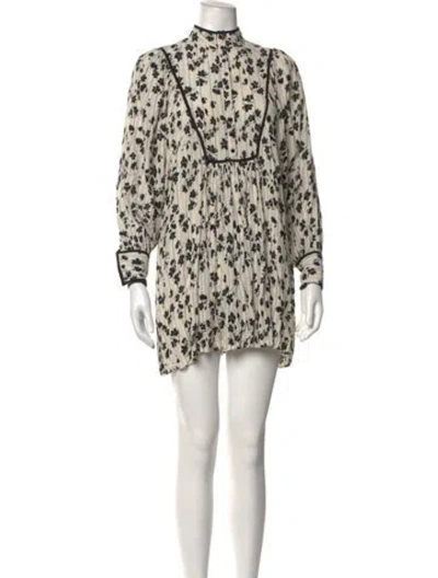 Pre-owned Bytimo Floral Print Mini Dress In White