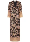 BYTIMO FLORAL-PRINT SATIN MAXI DRESS