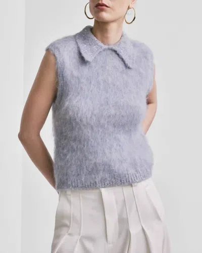 Bytimo Hairy Knit Sleeveless Vest In Sky Blue