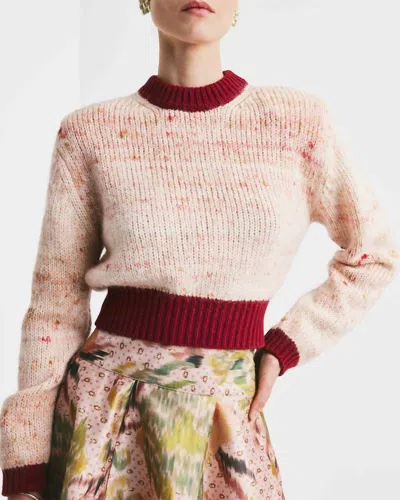 Bytimo Melange Knit Sweater In Burgundy Melange In Pink