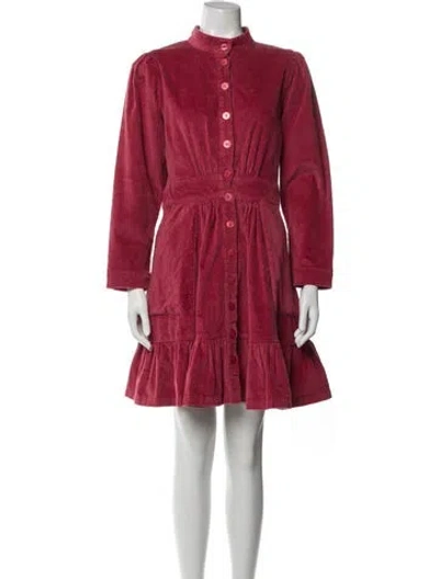 Pre-owned Bytimo Mock Neck Mini Dress In Burgundy