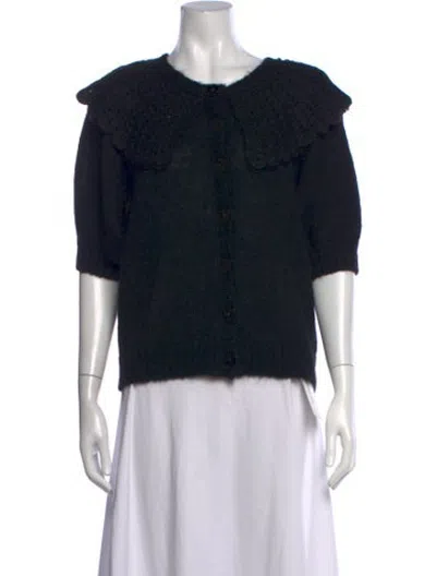 Pre-owned Bytimo Open Front Sweater In Black