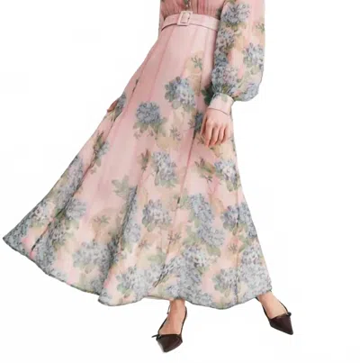 Bytimo Organza Belt Dress In Blue Wallpaper In Pink