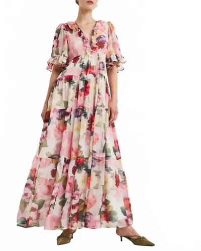 Bytimo Organza Ruffle Dress In Breeze In Pink