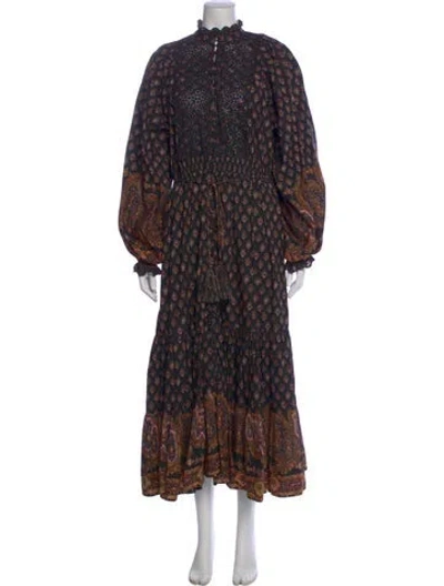 Pre-owned Bytimo Paisley Print Long Dress In Multi